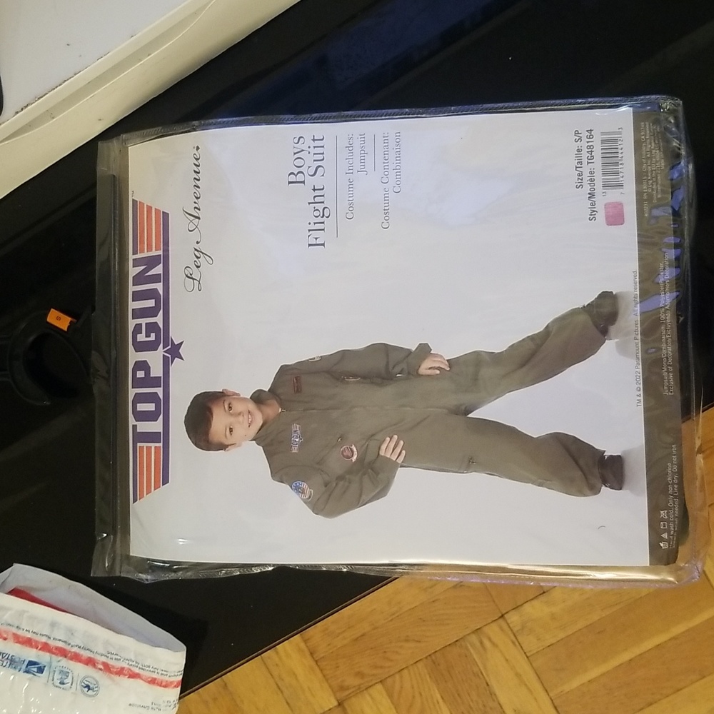 Top gun small kids boys flight suit maverick leg avenue